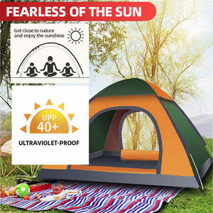 Tente de camping pliable rapide, une chambre, quatre saisons, double couche, imperméable, respirante, 2-3 personnes, réglable - Product Image 2