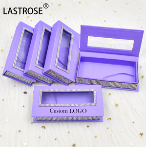 थोक 25 मिमी की पलक के मामले में गैंडा हीरा पैकेजिंग बॉक्स अनुकूलन योग्य ओम फुल स्ट्रिप पलकों - Product Image 5