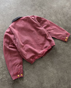 سترة عمل مخصصة من قماش الداك الثقيل المُعتَّق، مبطنة، بتصميم عتيق على طراز ديترويت، سترة للنجارين وعمال البناء - Product Image 2