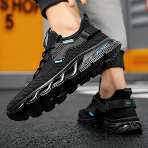 Chaussures de sport décontractées pour hommes, confortables, toutes saisons, design simple et tendance, lacets, tissu, semelle antidérapante et amortissante - Product Image 5