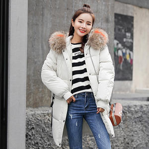 Giacca Invernale da <span class=keywords><strong>Donna</strong></span> alla Moda con Piume, Cappuccio con Collo in Pelliccia, <span class=keywords><strong>Cappotto</strong></span> Imbottito - Product Image 6