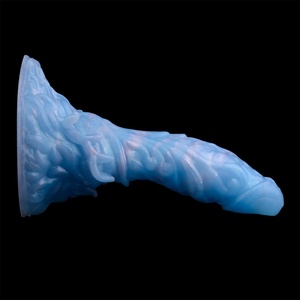 Fantasy Tentacle Luminous Blue Soft Silicone G-spot Anal <b>Dildo</b> with Strong Suction Cup Adult Sex Toys for Women Men Gay Couples - Product Image 4
