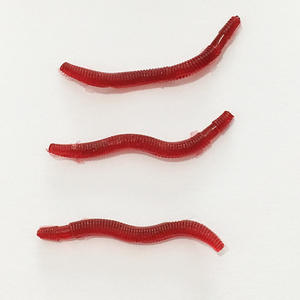 मिट्टी के कीड़े लाल कीड़े सिलिकॉन कृत्रिम नरम स्नान मछली पकड़ने वाले रक्तवर्धा तैराक रक्त वर्धा तैराक स्नान करते हैं - Product Image 4