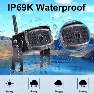 7inch ip69 màn hình không thấm nước đôi máy ảnh AHD 1080p Kit có dây dự phòng xe Hệ thống đảo chiều cho xe phổ quát - Product Image 5