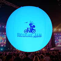 Ballon LED Gonflable Coloré en PVC, Plusieurs Tailles, Ballon de Fête Télécommandé, Accessoires de Scène de Concert