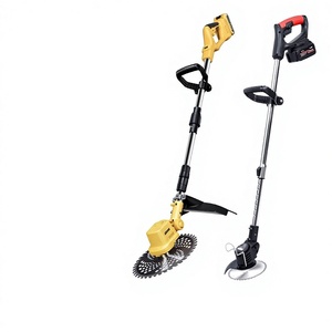 <span class=keywords><strong>Tondeuse</strong></span> à gazon <span class=keywords><strong>électrique</strong></span> compacte domestique, débroussailleuse multifonction à <span class=keywords><strong>batterie</strong></span> lithium, coupe-bordures réglable et protecteur - Product Image 1