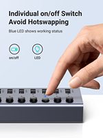 Hub USB 3.0 alimenté UGREEN, ports multiples pour multitâche facile, adaptateur avec 4 ports de charge intelligents, séparateur USB