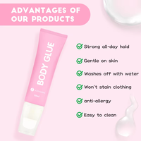 Colle adhésive professionnelle pour la peau, solution de fixation invisible longue durée pour vêtements, perruques, lingerie, approvisionnement en vrac OEM