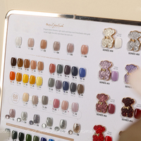 ZRKGEL 15ml 68 Couleurs Kit de Vernis à Ongles Gel Longue Durée Sans HEMA/TPO Gel UV Série Teddy Bear pour Salon et Manucure DIY