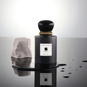 Botella de Perfume Redonda de Vidrio Negro Mate de 100 ml con Tapa de Corona, Portátil y Recargable, Diseño de Pulverización Delicado y Fino - Product Image 5