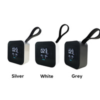 DM1209A 3 in 1 Monitor PM2.5 Detektor PM2.5 dengan Pengukur Suhu dan Kelembapan serta Alarm PM2.5, Tipe C Dapat Diisi Ulang