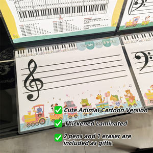 פסנתר מקלדת הערות תרגול גיליון עם ניקוי יבש ניקוי פסנתר גדול צוות טרבל ו ניקוי בס עבור פסנתר בכיתה הוראה prop - Product Image 5