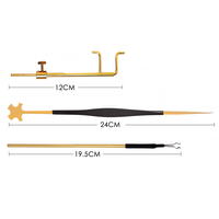 Kit d'outils de luthier pour violon en laiton, ensemble de tiges sonores, outil d'installation, outils de réparation pour la fabrication de violons, trou en F à l'intérieur