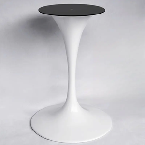 قاعدة طاولة حديدية على شكل زهرة التوليب سوداء اللون، قاعدة حديثة لطاولات الطعام في المستشفيات والأماكن التجارية - Product Image 1