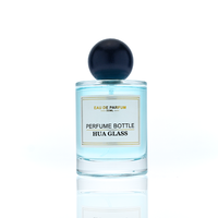 Botella de Perfume de Vidrio de 30ml 50ml 100ml, Cilíndrica, Vacía, con Cuello Prensado y Tapa de Madera, Muy Popular