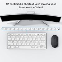 Keyboard Nirkabel Ultra Tipis Portabel 3-BT+1-2.4G Koneksi Multi Perangkat Nirkabel Keyboard Nirkabel Kantor Tersedia