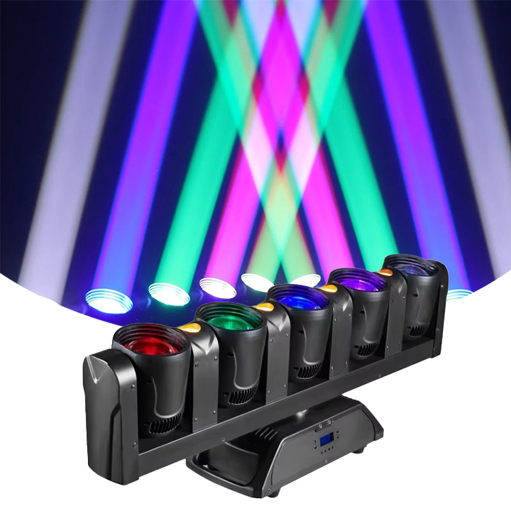 Fullcolor RGBW 4 в 1 вращающийся 5-глазный луч с движущимся головным светом с эффектом погоня для концертного шоу клуба диджея