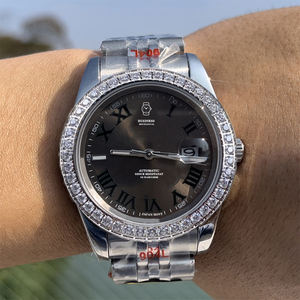 Reloj de pulsera mecánico con caja de zafiro de alta calidad de lujo Reloj Para Hombre Relojes mecánicos automáticos de diamante - Product Image 6