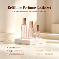 Flacon pulvérisateur de parfum en verre noir rechargeable haut de gamme avec logo personnalisé, 3 ml, 5 ml, 10 ml, 20 ml, 30 ml, petit atomiseur, flacon échantillon