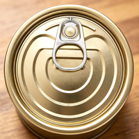 Haute qualité 300 #   Couvre-boîtes anti-corrosion en émail blanc chromé de 72,9 mm à ouverture facile pour boîtes de sauce tomate