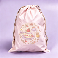 Sac à cordon non tissé de haute qualité WJ, impression de logo personnalisée, motif de dessin animé recyclable, trou de cordon renforcé, pochette de sport portable