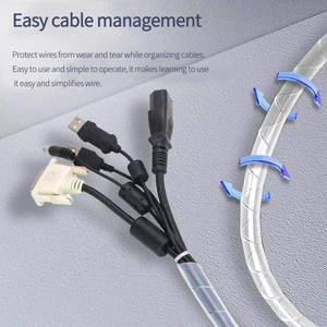 ท่อเก็บสายไฟแบบเกลียว ยืดหยุ่นได้ สำหรับจัดระเบียบสายเคเบิลหลายเส้น - Product Image 4