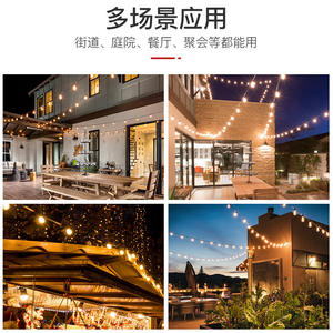 <b>Solar</b> Led <b>String</b> <b>Lights</b> Warm White 2700K Outdoor Patio Camping Decor With Usb Charging Board - Product Image 4