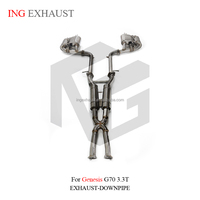 ING Échappement Catback en acier inoxydable de haute qualité pour Genesis G70 3.3T avec soupape d'échappement et tuyaux, pièces de performance automobile