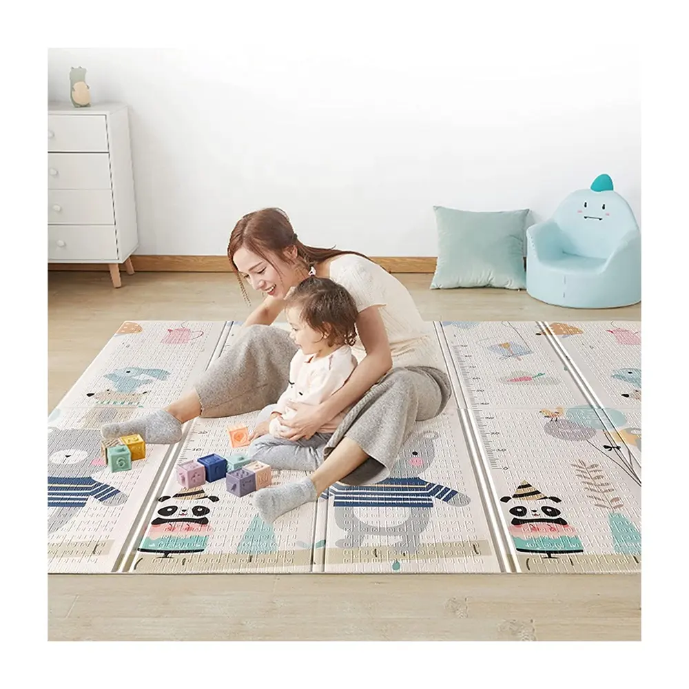 Custom 200*180CM Playmat XPE Foam Baby Crawling Floor Large Kids Foldable Play Mats For Children