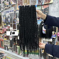 Cheveux à tresser populaires de 22 pouces, 3x pré-torsadés, Passion Twist, colorés, fibre ignifuge de qualité supérieure, Bomb Ghana Twist, cheveux à crocheter