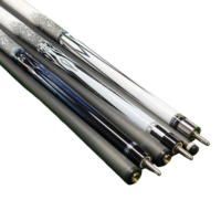 Queue de billard de haute qualité, 1/2 en deux parties, en fibre de carbone, avec joint en acier inoxydable, poignée en bois d'érable multicouche, légère, fabriquée en Chine