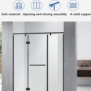 Salle de douche à vapeur d'angle carrée moderne avec baignoire à remous Charnière sans cadre Style ouvert pour hôtels - Product Image 5