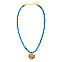 Collier pendentif cheval classique en or 18 carats, corde tressée colorée, coquillage brillant, zircon, laiton, collier tendance à faire soi-même