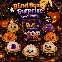 Nouveauté 2026 : Boîte Mystère Halloween Virale TikTok – Jouet Squishy Citrouille Pailletée Anti-Stress avec Œil, Balle à Presser Unisexe 8+
