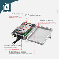 Caja de Distribución de Fibra Óptica Gcabling FTTH FAT de 8 Núcleos, Divisor PLC, Instalación Impermeable IP65, Caja Terminal de 8/16 Núcleos para FTTH