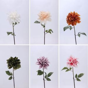 LO-645 Vente en gros de fleurs artificielles de dahlia en PU de haute qualité, effet toucher réel, hydratantes, fleurs artificielles de luxe pour la décoration de mariage et de la maison - Product Image 5