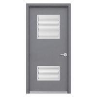Porte coupe-feu en acier, résistance au feu 30 minutes, pour salles de serveur et salles de service, avec grille coupe-feu intégrée