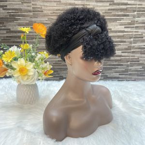 Afro Wave Pixie Cut Peluca rizada Natural Brasileño 150% Densidad COLORES naturales Peluca <span class=keywords><strong>de</strong></span> cabello humano hecha a máquina Banda para el cabello <span class=keywords><strong>de</strong></span> seda helada - Product Image 2