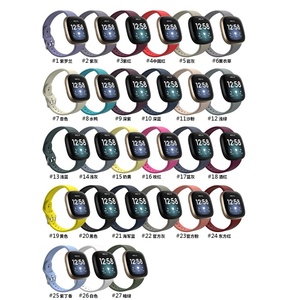 Bracelet de <span class=keywords><strong>montre</strong></span> en Silicone souple pour <span class=keywords><strong>Fitbit</strong></span> Versa 3 <span class=keywords><strong>Sense</strong></span> Smart Watch 2020 - Product Image 1