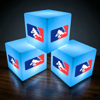 Cube lumineux LED personnalisé avec logo, RGB, rechargeable, pour la location d'événements, les fêtes, les locations de meubles, cube lumineux LED
