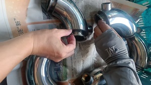 La double couche de type pince sanitaire en acier inoxydable 316L peut faire circuler le chauffage de l'eau chaude 76*2mm coude d'isolation gainé à 90 degrés - Product Image 2