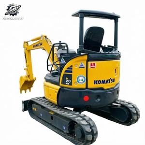 Mini-excavatrice Komatsu20 d'occasion, 2 tonnes, godet de 0,1 m³, marque japonaise d'origine, petite excavatrice de chantier, faible nombre d'heures, bon état - Product Image 1