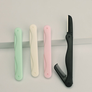Rasoir à sourcils 2 en 1 avec peigne, lame micro-maille, rasoir pour l'épilation du visage, outil de dermaplaning pour femmes, usage quotidien - Product Image 1