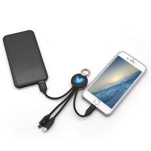 Nhanh 5V/2A Keychain sạc 3 trong 1 đa sạc cáp cho điện thoại/máy tính bện nylon sạc nhanh cáp - Product Image 6