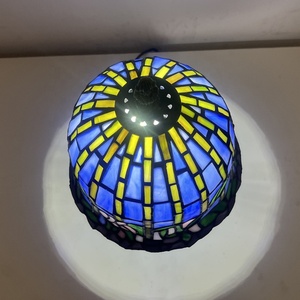 Longhuijing Tiffany Table Lamps 8 Inch Handmade Water Lily Style Stained Glass Lamp Creative Reading Bedroom Bedside <b>Light</b> - Product Image 3