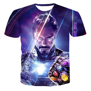 T-shirt Personalizzata con Stampa 3D, Ultimo Design, Maglietta Stampata per <span class=keywords><strong>Uomo</strong></span>/Donna, T-shirt <span class=keywords><strong>Marvel</strong></span> Supereroi Endgame, T-shirt con Logo - Product Image 6