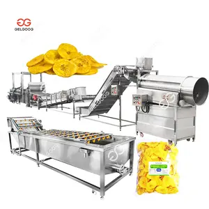 Multifunctionele Automatische Aardappel Chips Banaan Apparatuur Fry Weegbree Verwerking Machines