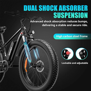 Bicicleta Eléctrica de 1000W, Batería de 48V 15AH, Neumáticos Gruesos, Bicicleta Eléctrica de 26 Pulgadas <span class=keywords><strong>X</strong></span> 4 Pulgadas para Nieve y Playa, 7 Velocidades, 28MPH, para Adultos - Product Image 3