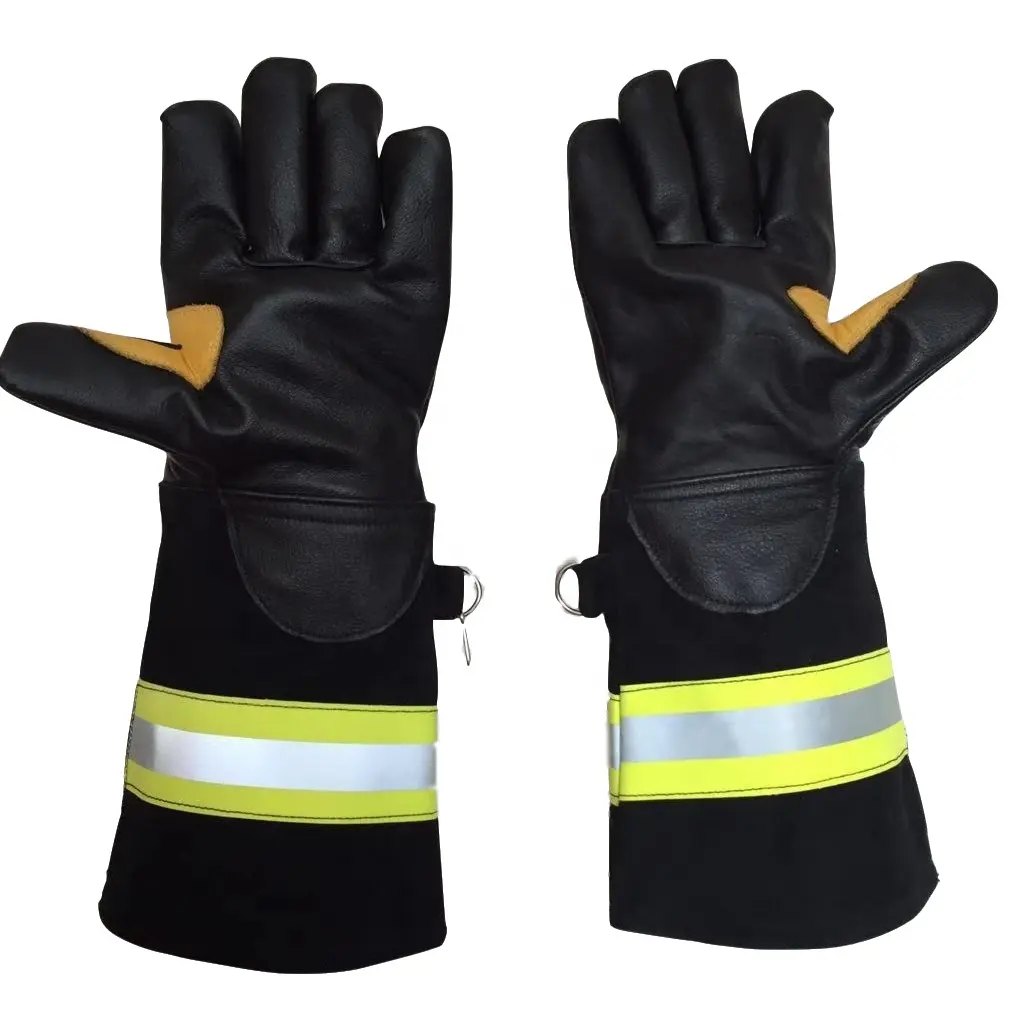 Fire Fighting Heavy Duty Gloves Knitted Fabric Equipment