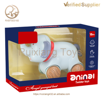 Jouets inertiels éducatifs pour bébés Vente en gros Éléphant de dessin animé Animal Jouet Voitures Inertie Jouet Twister pour enfants